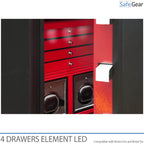 Brixia Uno LED light organizer with 4 drawers for size 1
