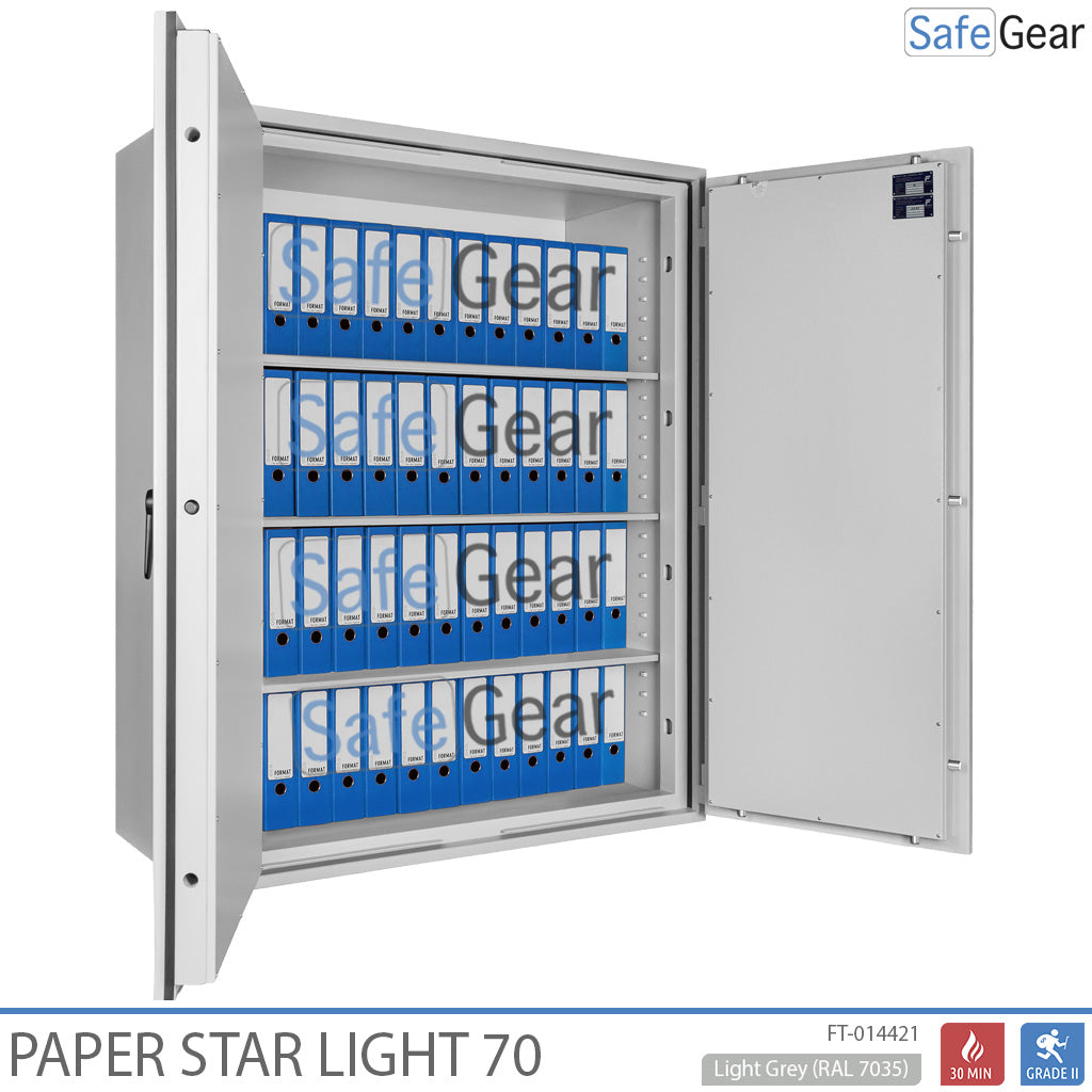 Paper Star Light 70 Dokumentskåp - 56 pärmar - Inbrottstest S2 / Brandtest 30 min