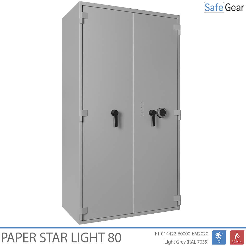 Paper Star Light 80 Dokumentskåp - 55 pärmar - Inbrottstest S2 / Brandtest 30 min