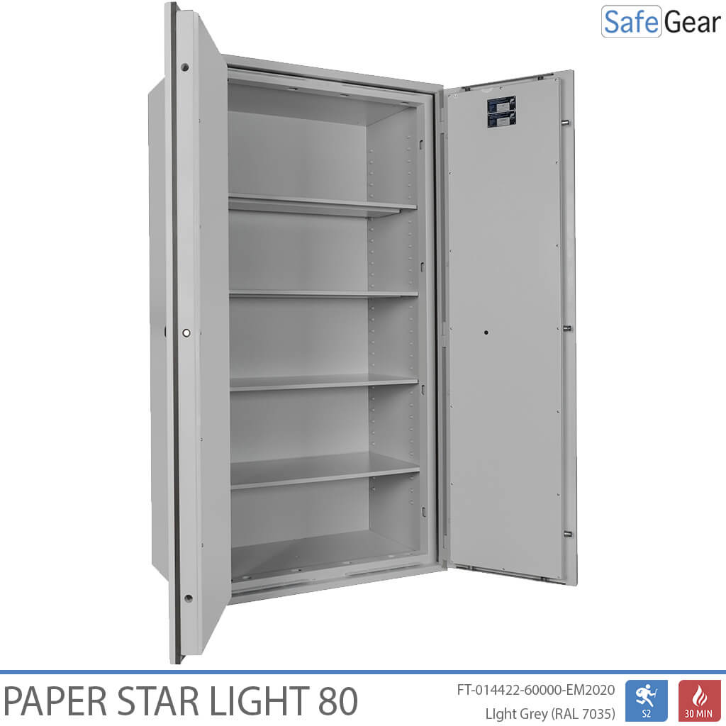 Paper Star Light 80 Dokumentskåp - 55 pärmar - Inbrottstest S2 / Brandtest 30 min