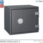 Paper Star Light 3 Brandsäkert Skåp - 5 pärmar - Inbrottstest Klass S2 / Brandtest 30 min