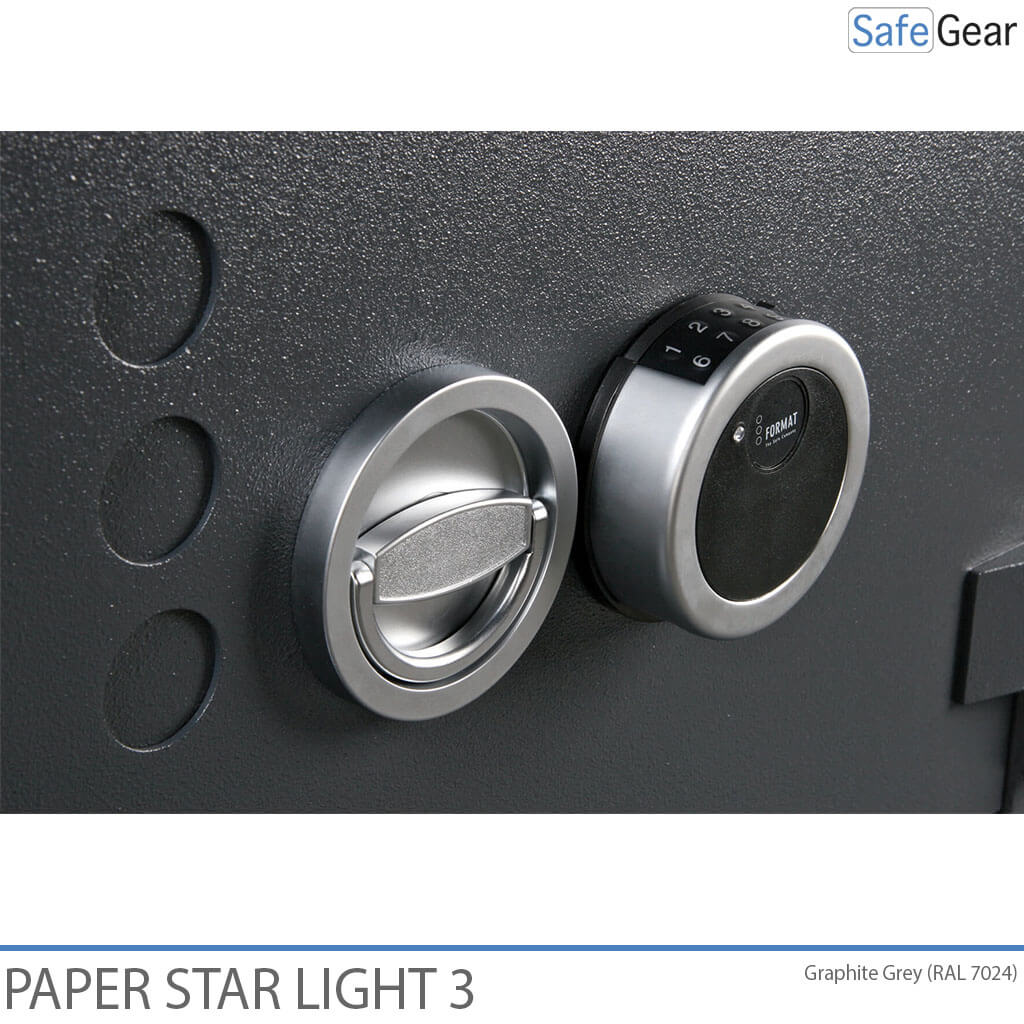 Paper Star Light 3 Brandsäkert Skåp - 5 pärmar - Inbrottstest Klass S2 / Brandtest 30 min