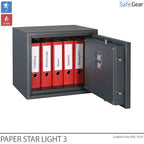 Paper Star Light 3 Brandsäkert Skåp - 5 pärmar - Inbrottstest Klass S2 / Brandtest 30 min