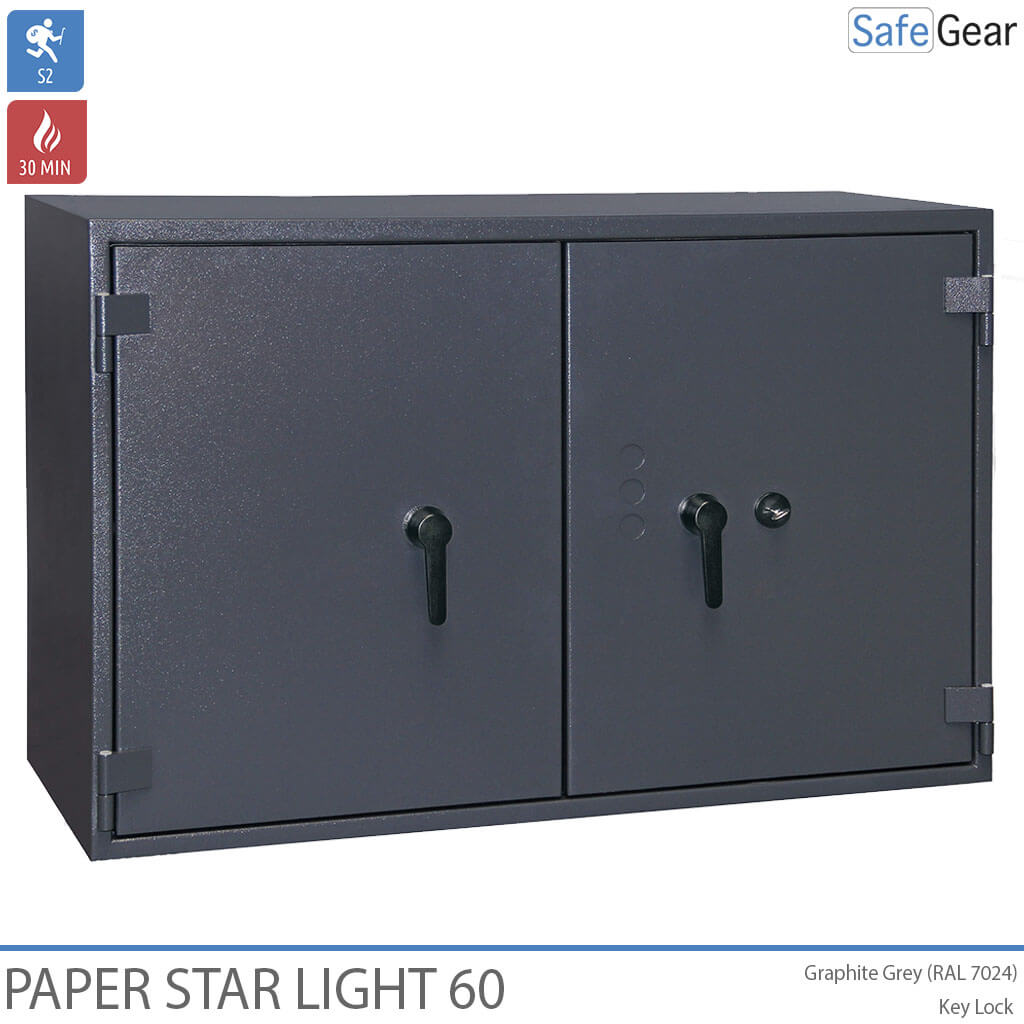 Paper Star Light 60 Dokumentskåp - 28 pärmar - Inbrottstest S2 / Brandtest 30 min