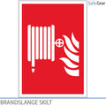 Brandslangsskylt – 297 x 210 mm – plast