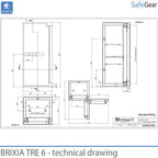 Brixia Tre 6 Värdeskåp (180 L) – Inbrottstest Klass III – Kodlås