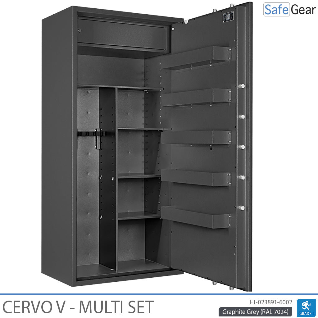 Cervo V Multi Set – Vapenskåp – (14 gevär) – Inbrottstest Klass 1