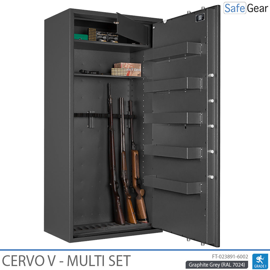 Cervo V Multi Set – Vapenskåp – (14 gevär) – Inbrottstest Klass 1