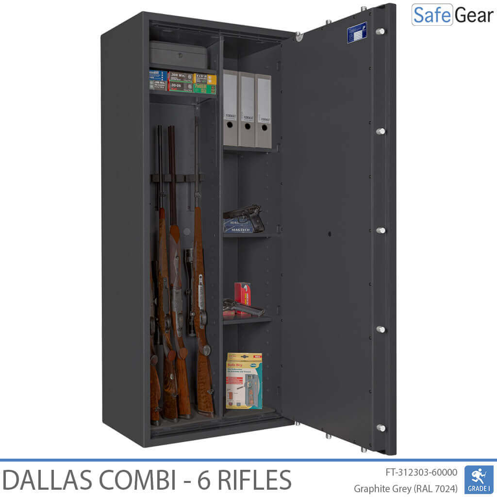 Dallas Combi - Vapenskåp (6 gevär) - Inbrottstest Klass 1