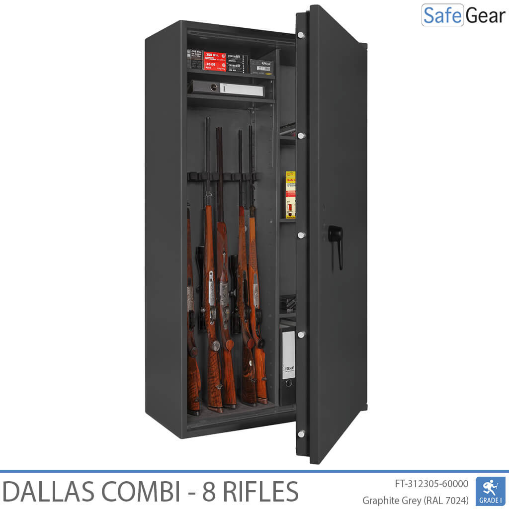 Dallas Combi - Vapenskåp (8 gevär) - Inbrottstest Klass 1