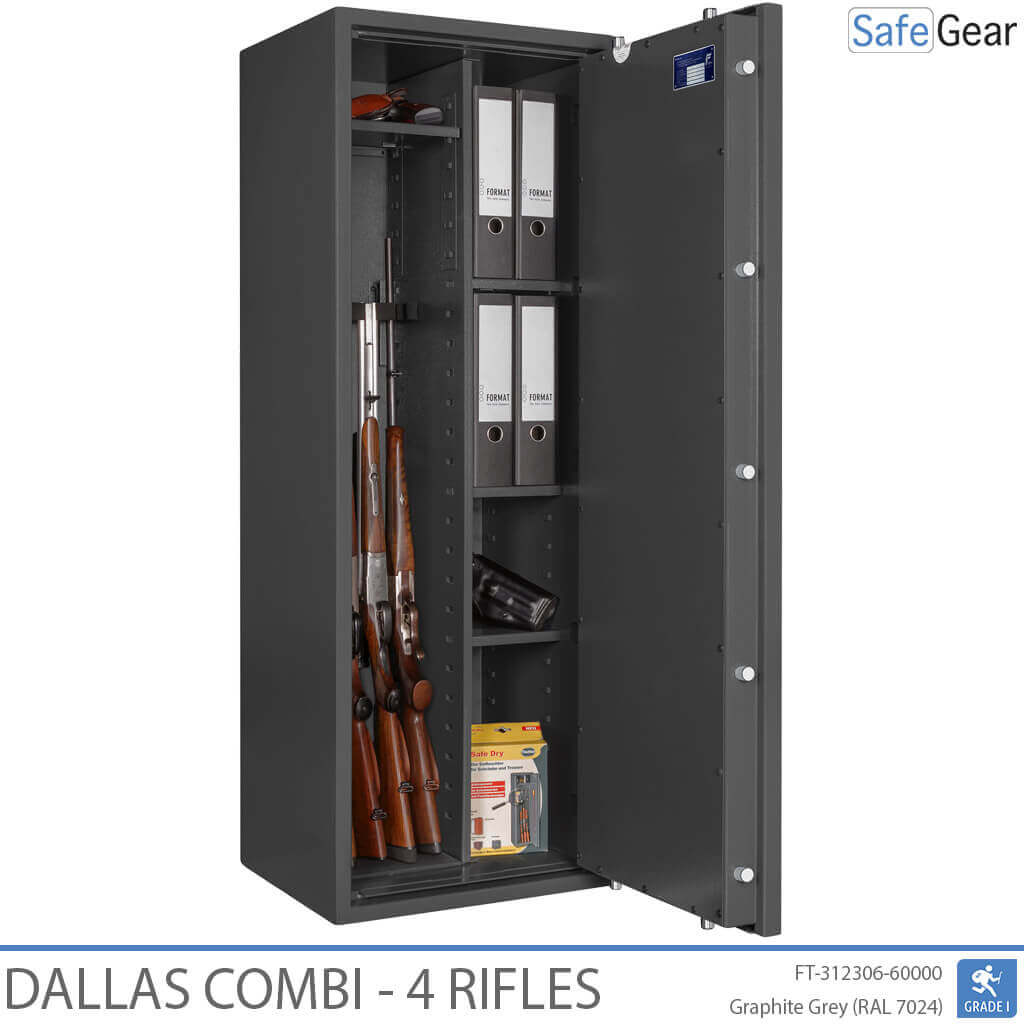 Dallas Combi - Vapenskåp (4 gevär) - Inbrottstest Klass 1