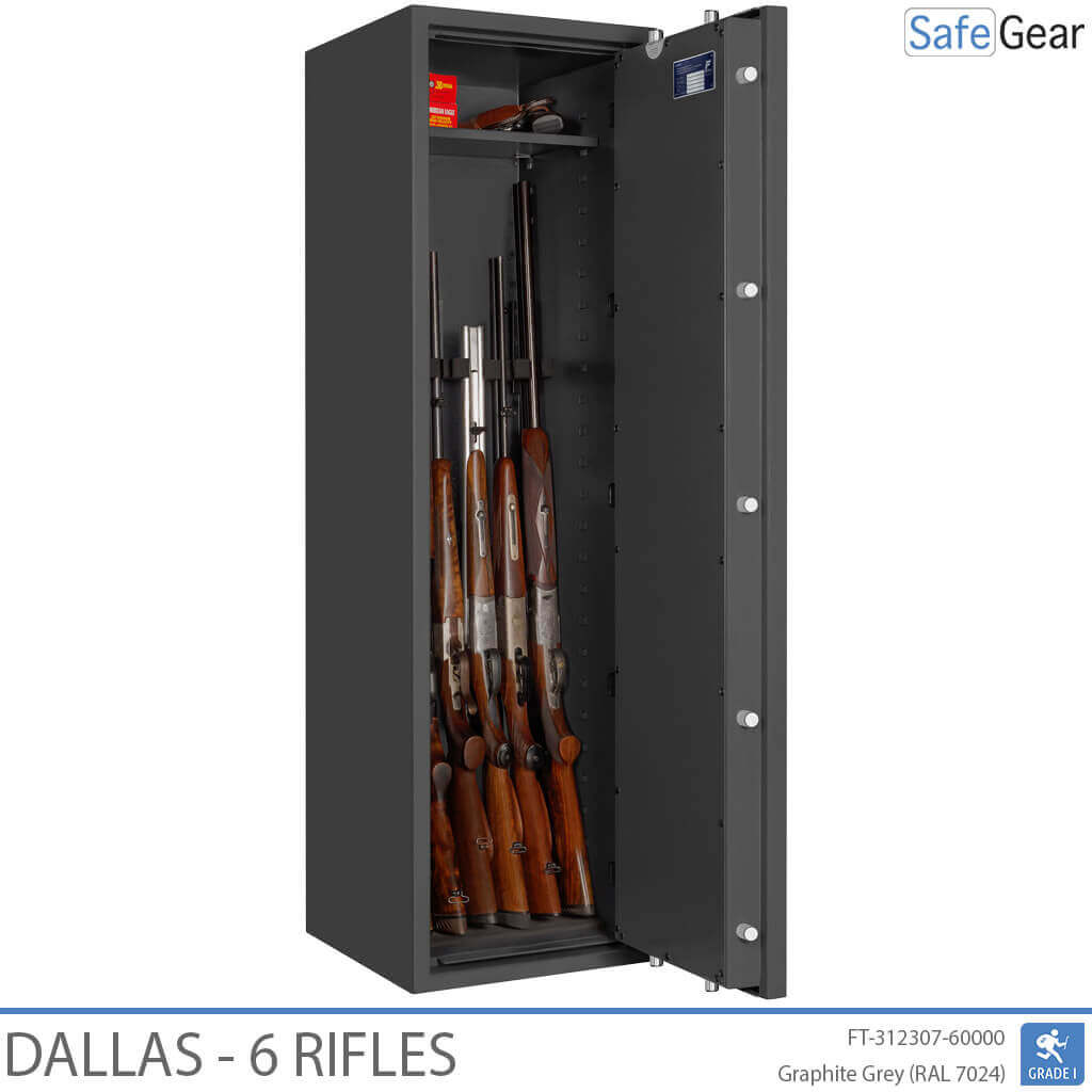 Dallas – Vapenskåp (6 gevär) – Inbrottstest Klass 1