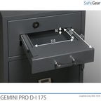 Gemini Pro D-I 250 deposit drawer dimensions