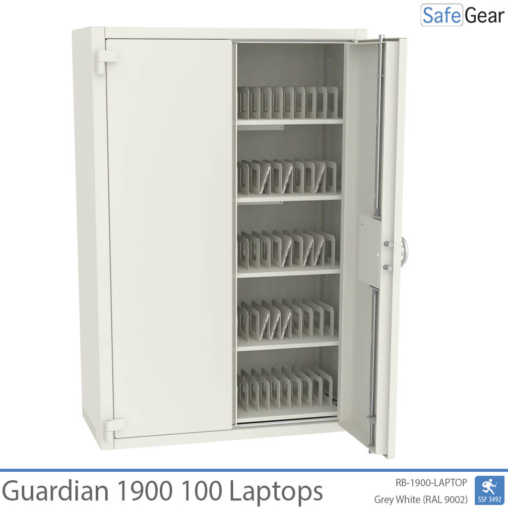 Guardian 1900 – 100 bärbara datorer med laddning – inbrottstest enligt SSF 3492