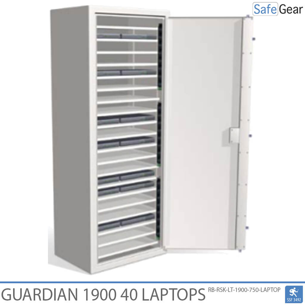 Guardian 1900 – 40 laptops med laddning – inbrottstest enligt SSF 3492
