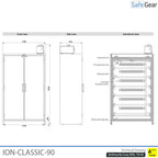 ION-CLASSIC-90 Batterilager Pro 120 cm