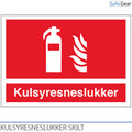 Koldioxidsnösläckare (CO2-släckare) – skylt – plast
