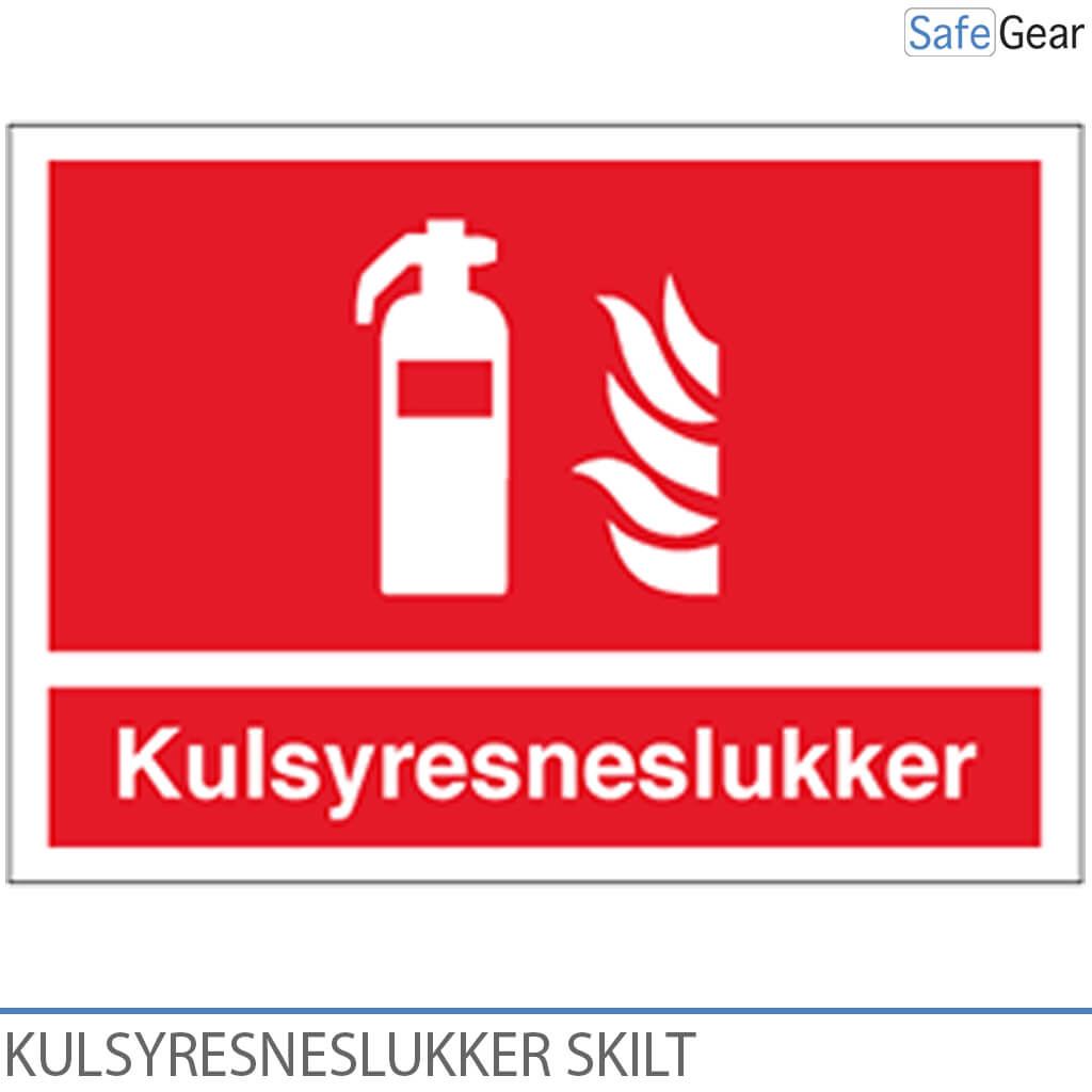 Koldioxidsnösläckare (CO2-släckare) – skylt – plast