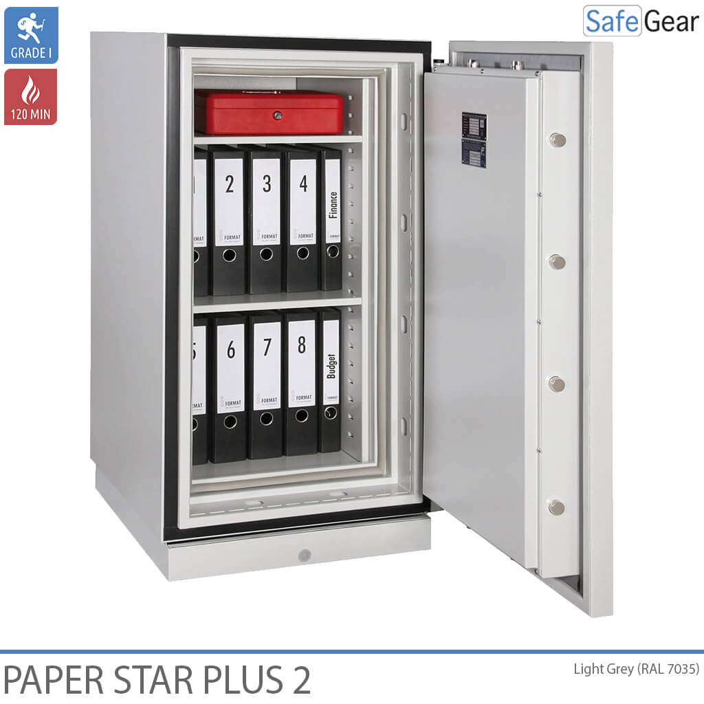 Paper Star Plus 2 Brandskåp (141 L) - Inbrottstest Klass I / Brandtest 120 min