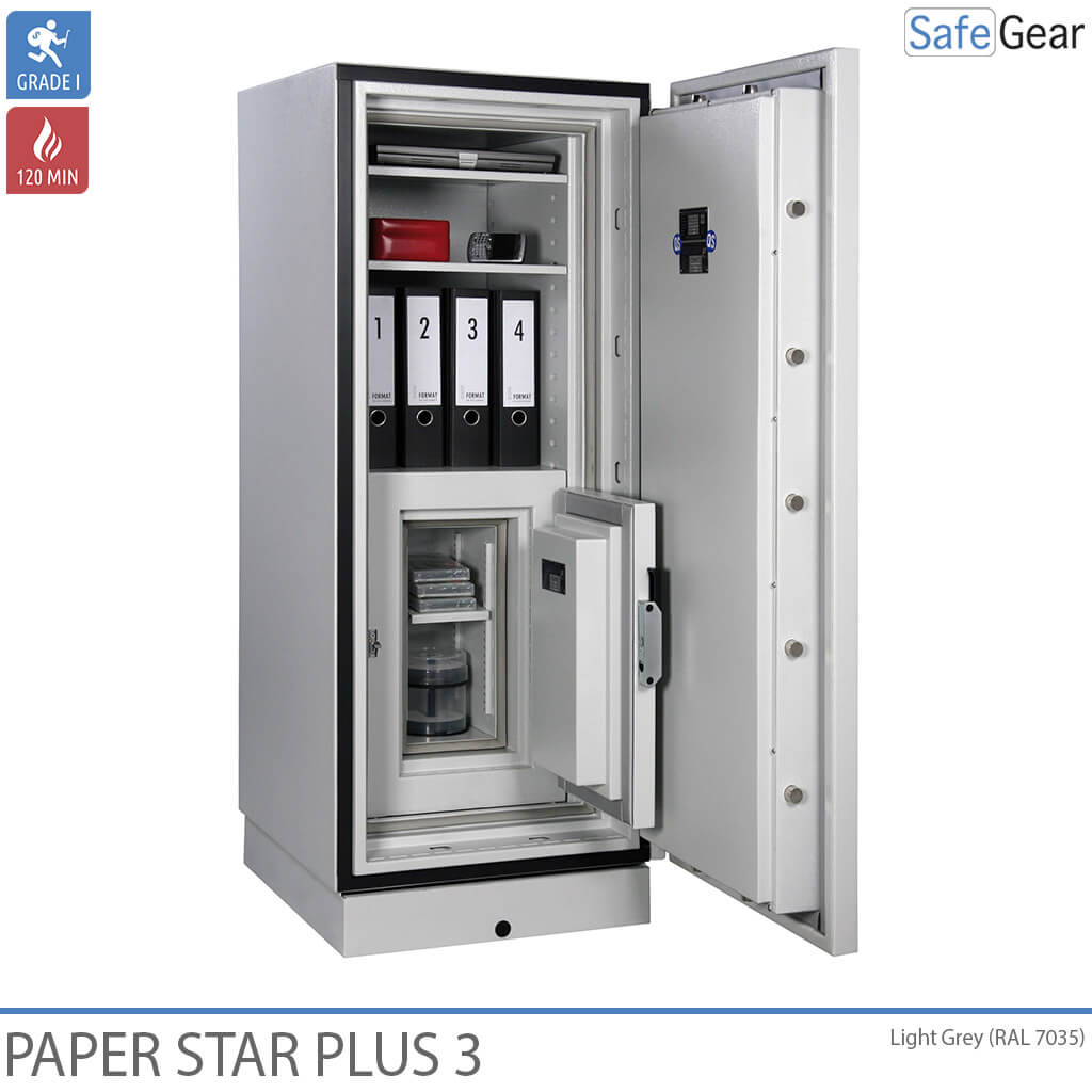 Paper Star Plus 3 Brandskåp (196 L) - Inbrottstest Klass I / Brandtest 120 min