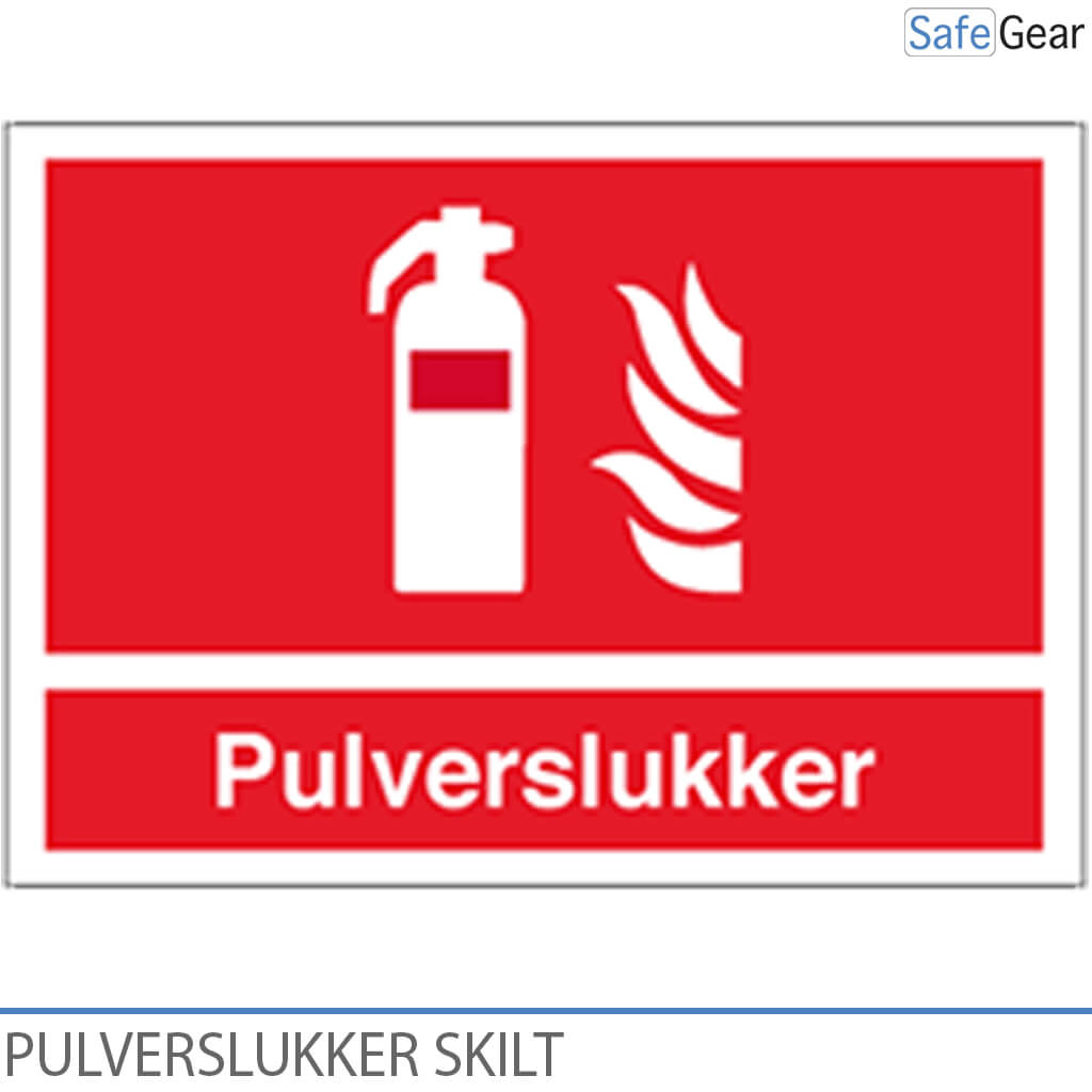 Pulversläckare – skylt – 148 x 210 mm – plast