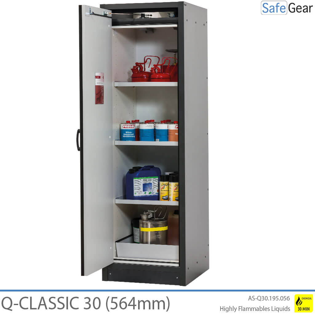 Q-CLASSIC 30 - 3 hyllor (380 L) / Brandklassad i 30 minuter