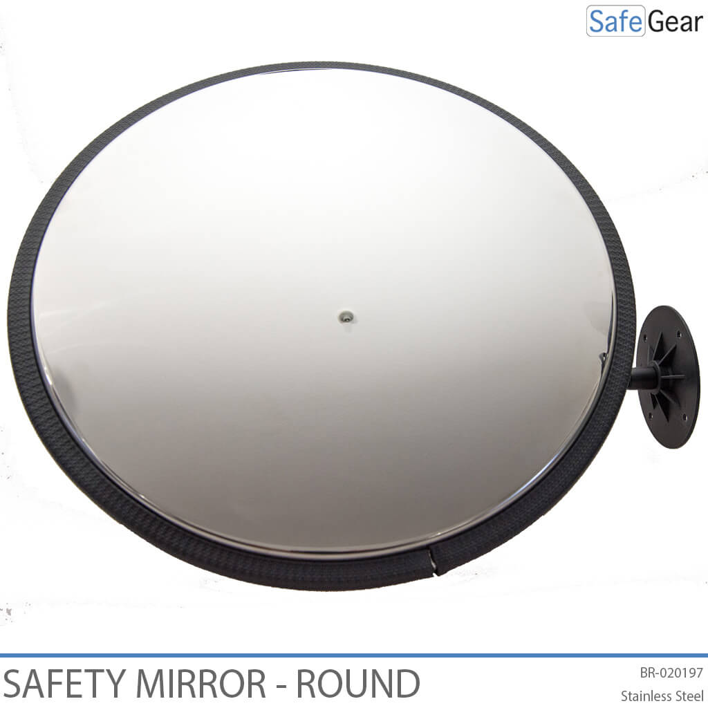 Stainless Steel Inspection Mirror - Diameter 32cm - Adjustable