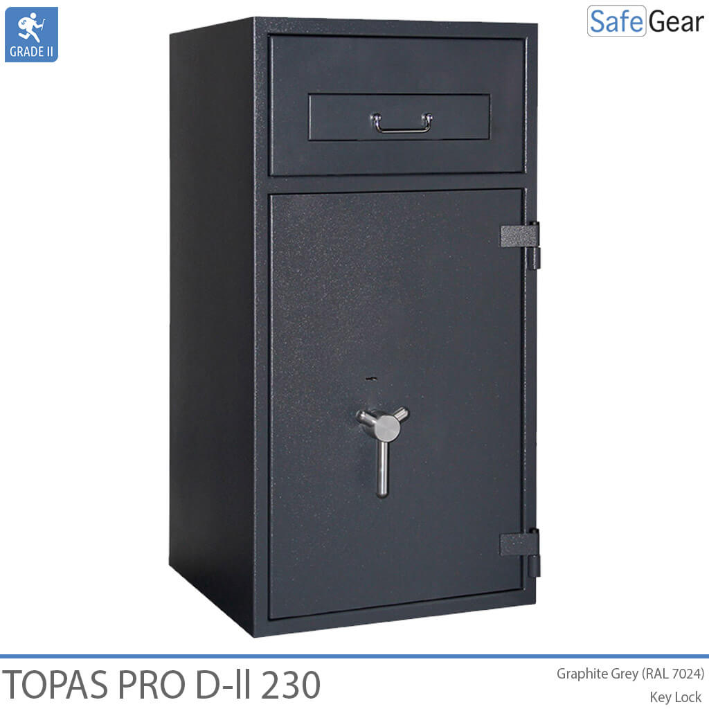 Topas Pro D-II 230 Deponeringsbox (229 L) - Inbrottstest D-II - Nyckellås