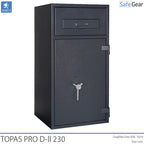 Topas Pro D-II 230 Deponeringsbox (229 L) - Inbrottstest D-II - Nyckellås