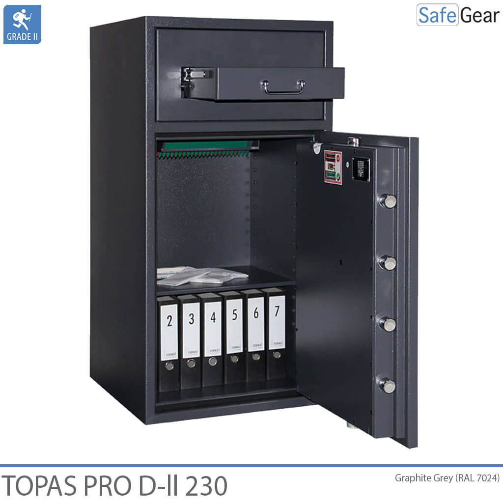 Topas Pro D-II 230 Deponeringsbox (229 L) - Inbrottstest D-II - Nyckellås