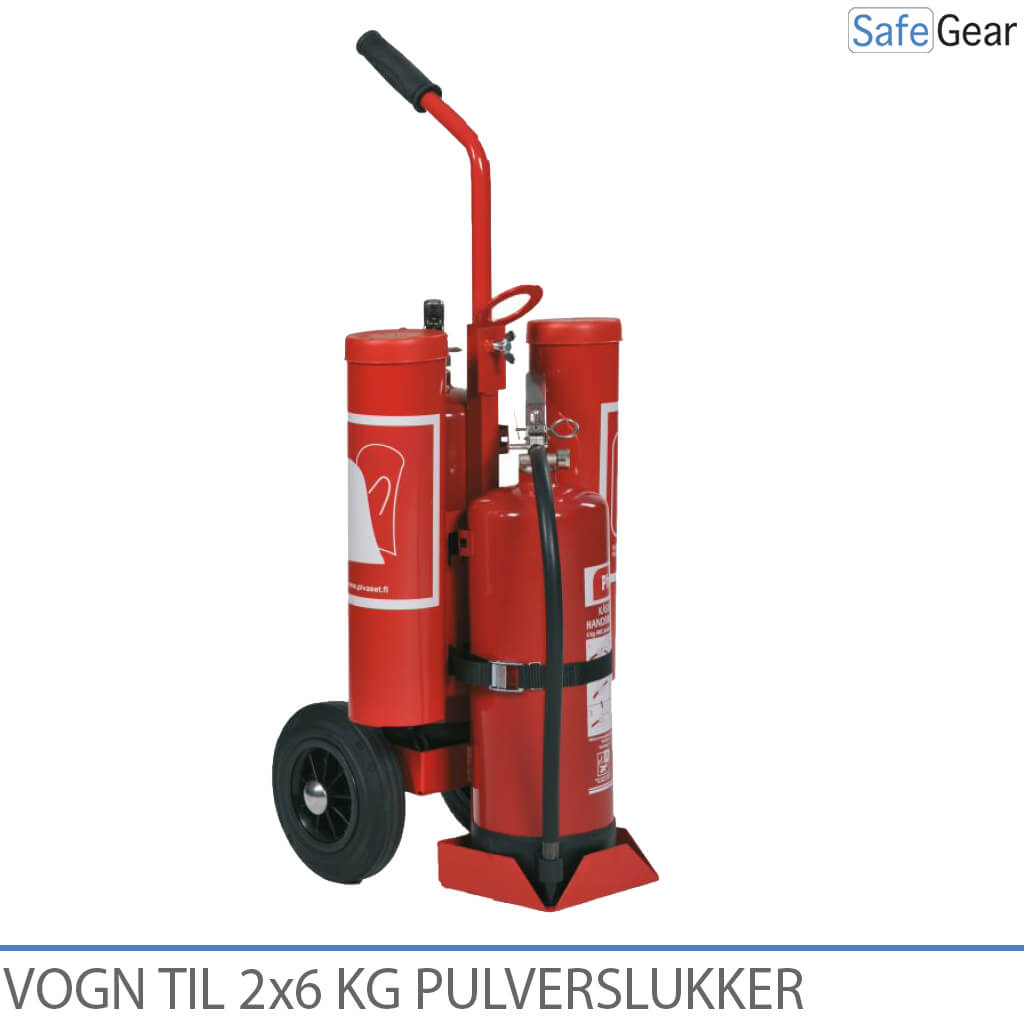 Vagn för Brandsläckare (2 x 6 kg) och Brandfilt / ögonsköljning